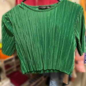 Nasty Gal green crop top